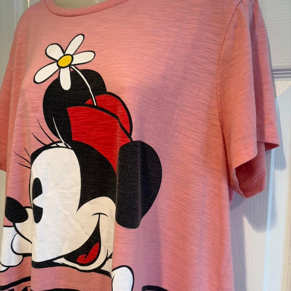 Disney Minnie Mouse Hello Pink Graphic Tee Womens 3XL Plus Size Disneycore Shirt - Picture 4 of 8